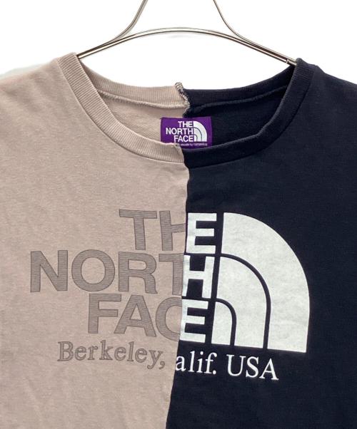 THE NORTHFACE PURPLELABEL（ザ・ノースフェイス パープルレーベル）THE NORTHFACE PURPLELABEL (ザ・ノースフェイス パープルレーベル) NT3916N　半袖カットソー グレー×ネイビー×オリーブ サイズ:Mの古着・服飾アイテム