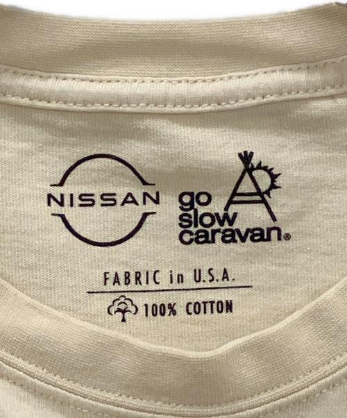 go slow caravan（ゴースローキャラバン）go slow caravan (ゴースローキャラバン) NISSAN (ニッサン) 半袖カットソー ベージュ サイズ:4の古着・服飾アイテム