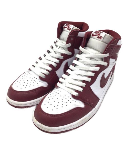 NIKE（ナイキ）NIKE (ナイキ) Air Jordan 1 Retro High OG ホワイト×レッド サイズ:US9、UK8、EUR42.5、cm27、BR40.5、CN270(2.5)の古着・服飾アイテム