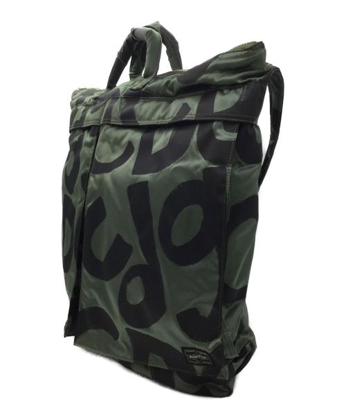 COMME des GARCONS（コムデギャルソン）COMME des GARCONS (コムデギャルソン) PORTER (ポーター) キルティングトートバッグ グリーン×ブラックの古着・服飾アイテム