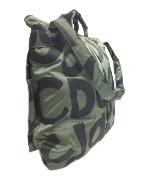 COMME des GARCONS（コムデギャルソン）COMME des GARCONS (コムデギャルソン) PORTER (ポーター) キルティングトートバッグ グリーン×ブラックの古着・服飾アイテム