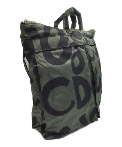 COMME des GARCONS（コムデギャルソン）COMME des GARCONS (コムデギャルソン) PORTER (ポーター) キルティングトートバッグ グリーン×ブラックの古着・服飾アイテム