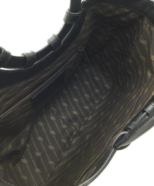 HUNTING WORLD（ハンティングワールド）HUNTING WORLD (ハンティングワールド) ハンドバッグ ブラックの古着・服飾アイテム