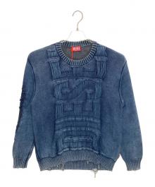 DIESEL（ディーゼル）の古着「A15478 厚手ニット」｜ネイビー