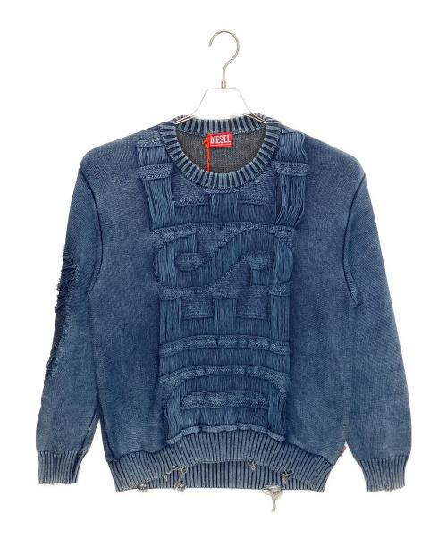 DIESEL（ディーゼル）DIESEL (ディーゼル) A15478 厚手ニット ネイビー サイズ:Sの古着・服飾アイテム