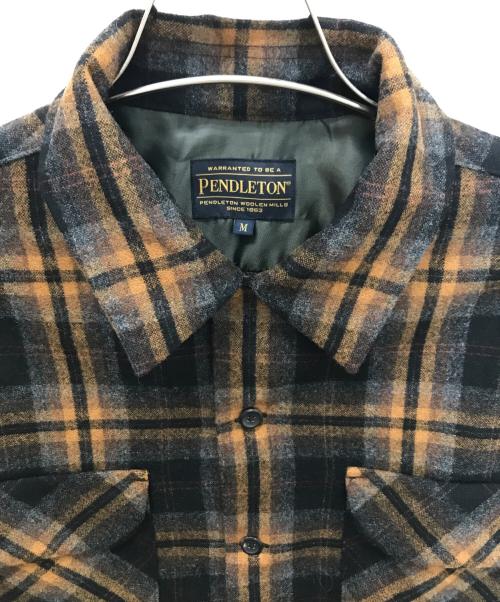 PENDLETON（ペンドルトン）PENDLETON (ペンドルトン) 5575-2213　長袖シャツ ブラウン×グレー×ブラック サイズ:Mの古着・服飾アイテム
