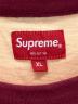 中古・古着 SUPREME (シュプリーム) リンガーTシャツ ピンク×ボルドー サイズ:XL：5000円