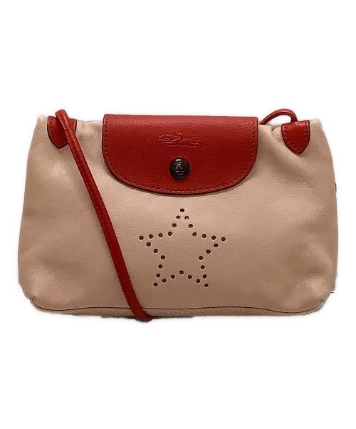 LONGCHAMP（ロンシャン）LONGCHAMP (ロンシャン) ミニショルダーバッグ ブラウン×ベージュの古着・服飾アイテム