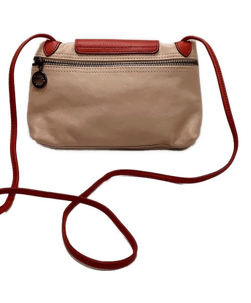LONGCHAMP（ロンシャン）LONGCHAMP (ロンシャン) ミニショルダーバッグ ブラウン×ベージュの古着・服飾アイテム