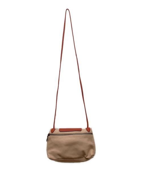 LONGCHAMP（ロンシャン）LONGCHAMP (ロンシャン) ミニショルダーバッグ ブラウン×ベージュの古着・服飾アイテム