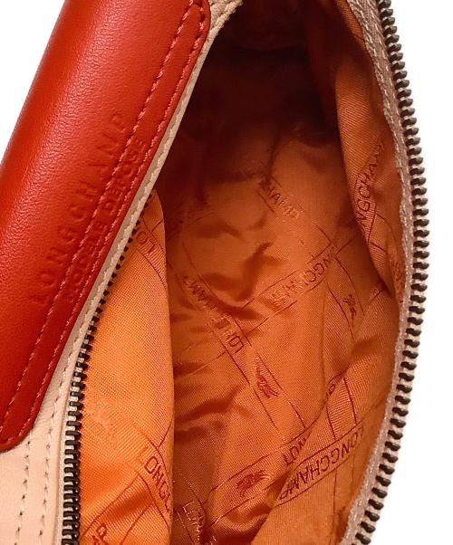 LONGCHAMP（ロンシャン）LONGCHAMP (ロンシャン) ミニショルダーバッグ ブラウン×ベージュの古着・服飾アイテム