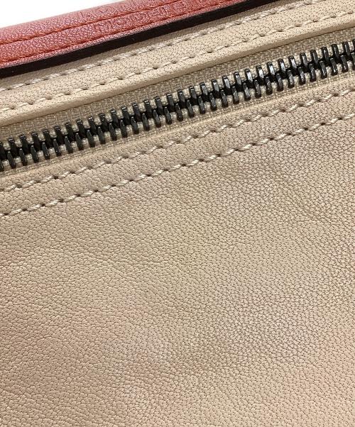 LONGCHAMP（ロンシャン）LONGCHAMP (ロンシャン) ミニショルダーバッグ ブラウン×ベージュの古着・服飾アイテム