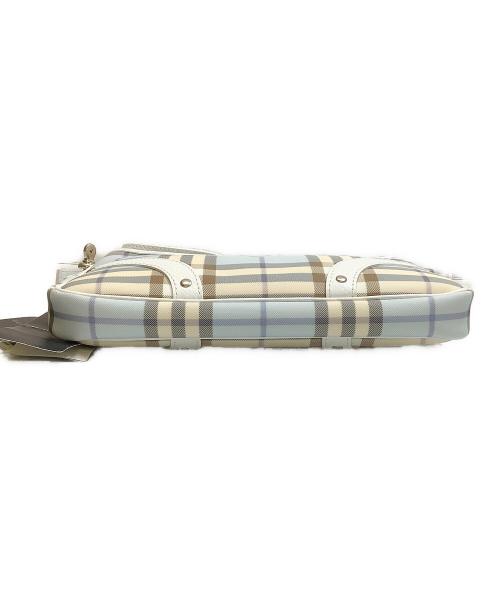 BURBERRY（バーバリー）BURBERRY (バーバリー) ショルダーバッグ スカイブルー×ホワイトの古着・服飾アイテム