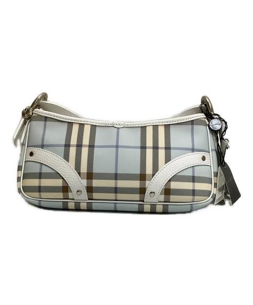 BURBERRY（バーバリー）BURBERRY (バーバリー) ショルダーバッグ スカイブルー×ホワイトの古着・服飾アイテム