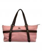 BURBERRY BLUE LABELバーバリー ブルー レーベル）の古着「トートバッグ」｜レッド×ホワイト