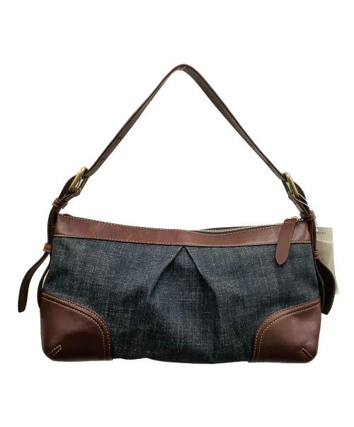 BURBERRY BLUE LABEL（バーバリー ブルー レーベル）BURBERRY BLUE LABEL (バーバリー ブルー レーベル) ショルダーバッグ ブラウン×インディゴの古着・服飾アイテム
