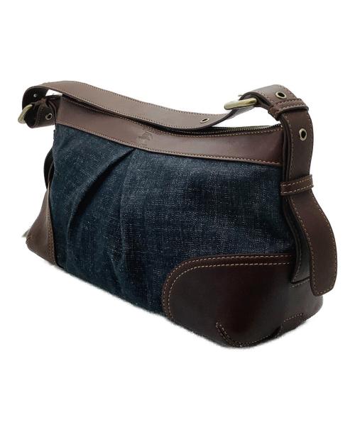 BURBERRY BLUE LABEL（バーバリー ブルー レーベル）BURBERRY BLUE LABEL (バーバリー ブルー レーベル) ショルダーバッグ ブラウン×インディゴの古着・服飾アイテム