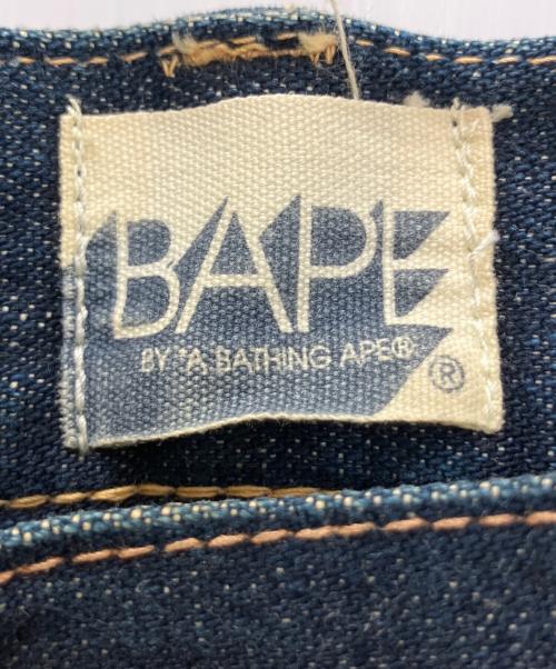 BAPE BY A BATHING APE（ベイプバイアベイシングエイプ）BAPE BY A BATHING APE (ベイプバイアベイシングエイプ) デニムパンツ インディゴ サイズ:XLの古着・服飾アイテム