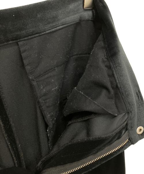 kaiko（カイコー）kaiko (カイコー) KAIKO-20-053-V ベロアスラックスロングパンツ ブラック サイズ:1の古着・服飾アイテム