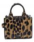 MARC JACOBS (マークジェイコブス) THE LEATHER NANO TOTE CHARM ブラウン×ブラック：7000円