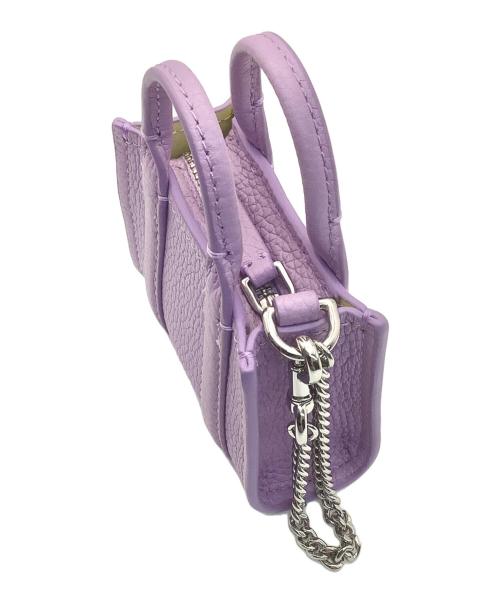 MARC JACOBS（マークジェイコブス）MARC JACOBS (マークジェイコブス) THE LEATHER NANO TOTE CHARM パープルの古着・服飾アイテム