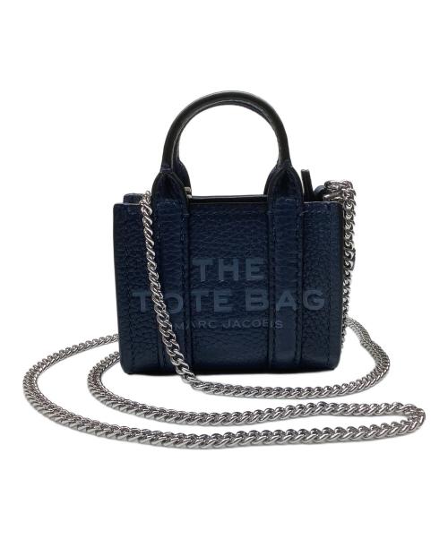 MARC JACOBS（マークジェイコブス）MARC JACOBS (マークジェイコブス) THE LEATHER NANO TOTE CHARM ネイビーの古着・服飾アイテム