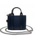 MARC JACOBS (マークジェイコブス) THE LEATHER NANO TOTE CHARM ネイビー：7000円