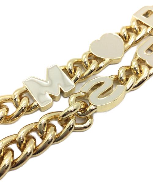 MARC JACOBS（マークジェイコブス）MARC JACOBS (マークジェイコブス) ショルダーストラップ ロゴモチーフ ゴールド(カラー)の古着・服飾アイテム