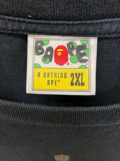 A BATHING APE（アベイシングエイプ）A BATHING APE (アベイシングエイプ) 001TEH801037M　半袖カットソー ブラック サイズ:２XLの古着・服飾アイテム