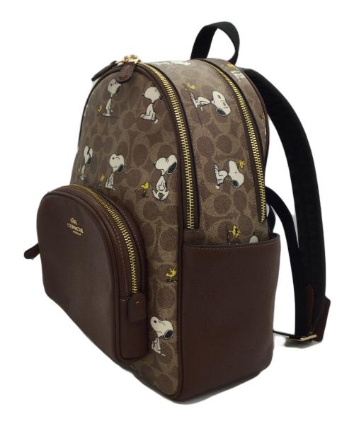 COACH（コーチ）COACH (コーチ) PEANUTS (ピーナッツ) リュック ブラウンの古着・服飾アイテム