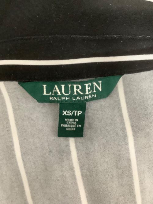 LAUREN RALPH LAUREN（ローレンラルフローレン）LAUREN RALPH LAUREN (ローレンラルフローレン) 半袖ワンピース ブラック×ホワイト サイズ:XSの古着・服飾アイテム