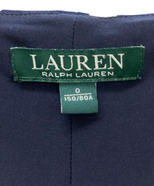 LAUREN RALPH LAUREN（ローレン ラルフ ローレン）LAUREN RALPH LAUREN (ローレン ラルフ ローレン) ノースリーブ・キャミソールワンピース ネイビー×ホワイトの古着・服飾アイテム