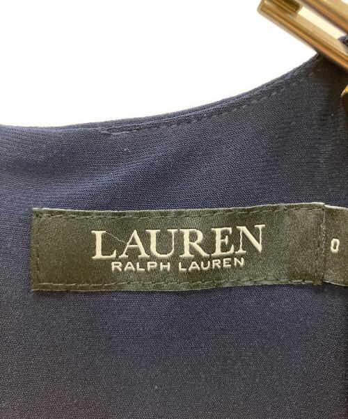 LAUREN RALPH LAUREN（ローレン ラルフ ローレン）LAUREN RALPH LAUREN (ローレン ラルフ ローレン) ノースリーブ・キャミソールワンピース ネイビー×ホワイトの古着・服飾アイテム
