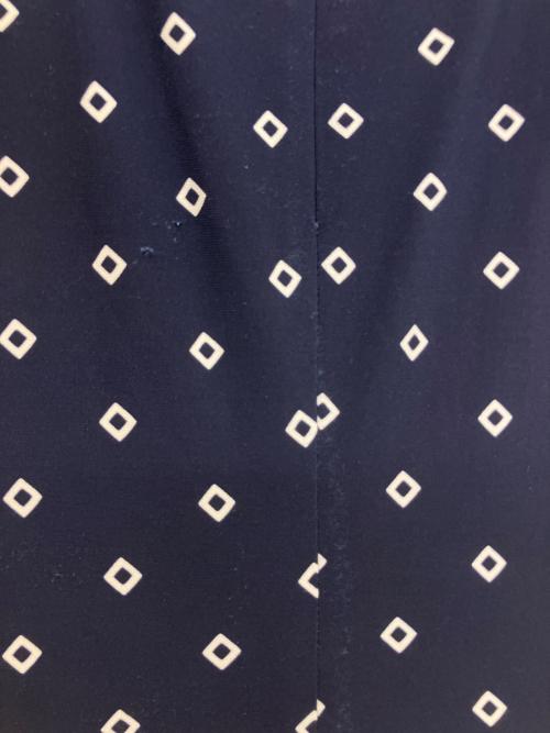 LAUREN RALPH LAUREN（ローレン ラルフ ローレン）LAUREN RALPH LAUREN (ローレン ラルフ ローレン) ノースリーブ・キャミソールワンピース ネイビー×ホワイトの古着・服飾アイテム