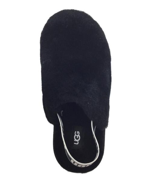UGG（アグ）UGG (アグ) K FLUFF YEAH CLOG ブラック×ホワイト サイズ:USA2、UK1、EU33.5、JAPAN21の古着・服飾アイテム