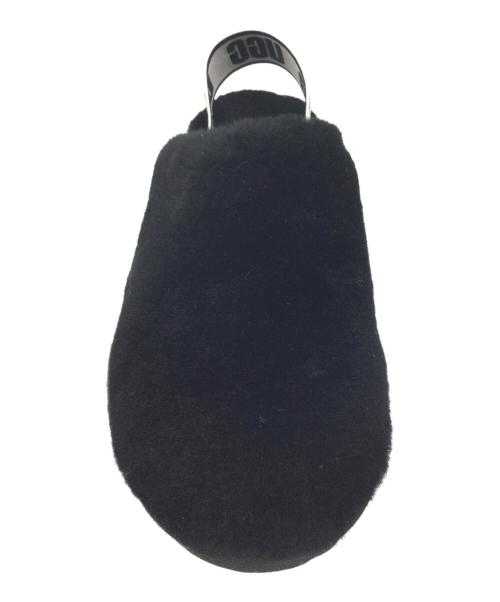 UGG（アグ）UGG (アグ) K FLUFF YEAH CLOG ブラック×ホワイト サイズ:USA2、UK1、EU33.5、JAPAN21の古着・服飾アイテム