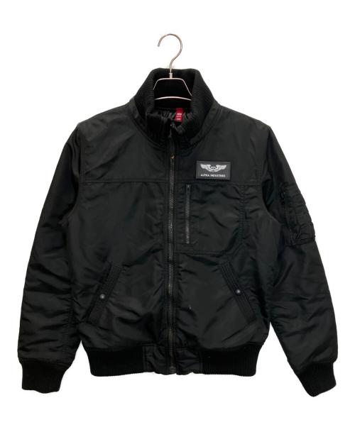 ALPHA（アルファ）ALPHA (アルファ) TA1571-001 フーデットリブジャケット ブラック サイズ:Mの古着・服飾アイテム