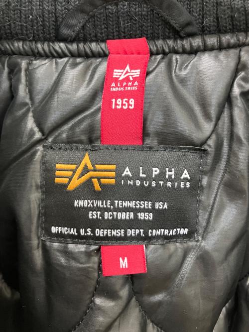 ALPHA（アルファ）ALPHA (アルファ) TA1571-001 フーデットリブジャケット ブラック サイズ:Mの古着・服飾アイテム