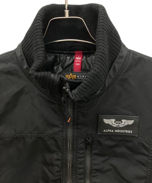 ALPHA（アルファ）ALPHA (アルファ) TA1571-001 フーデットリブジャケット ブラック サイズ:Mの古着・服飾アイテム