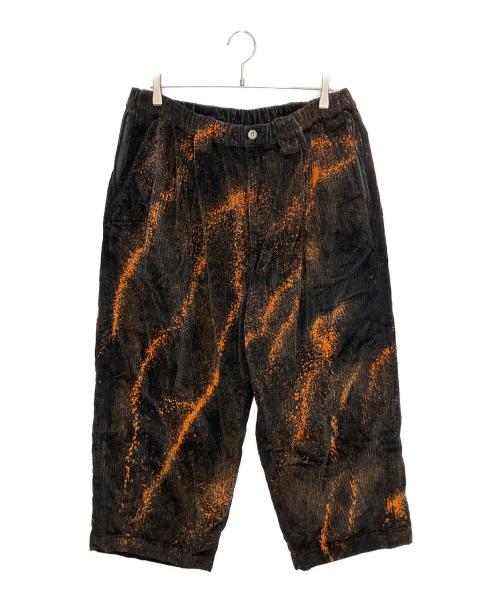 TIGHTBOOTH PRODUCTION（タイトブースプロダクション）TIGHTBOOTH PRODUCTION (タイトブースプロダクション) コーデュロイパンツ ブラック×オレンジ サイズ:XLの古着・服飾アイテム