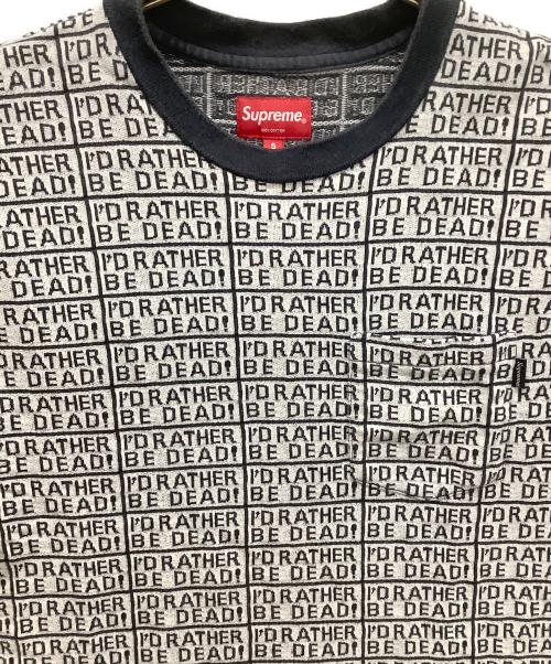 SUPREME（シュプリーム）SUPREME (シュプリーム) 半袖カットソー ホワイト×ブラック サイズ:Sの古着・服飾アイテム