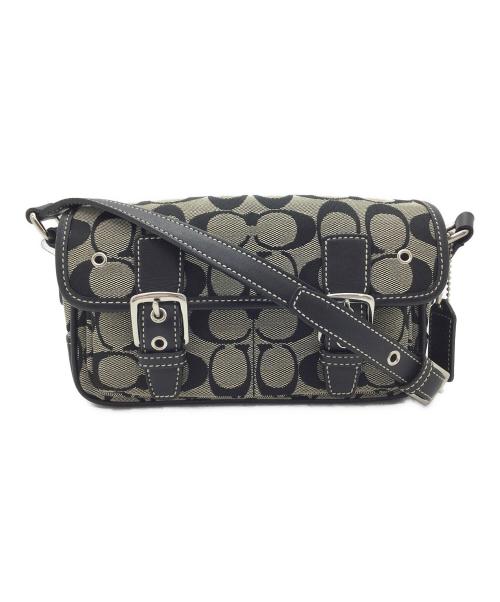 COACH（コーチ）COACH (コーチ) ショルダーバッグ ブラック×グレーの古着・服飾アイテム