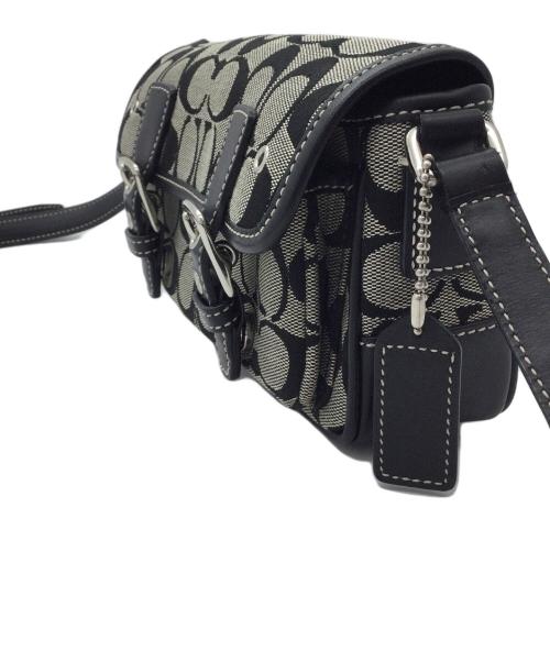 COACH（コーチ）COACH (コーチ) ショルダーバッグ ブラック×グレーの古着・服飾アイテム