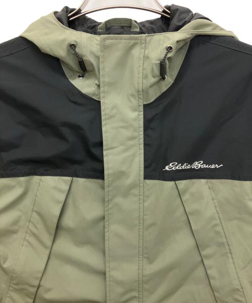 Eddie Bauer（エディーバウアー）Eddie Bauer (エディーバウアー) レインジャケット グリーン×ブラック サイズ:Sの古着・服飾アイテム