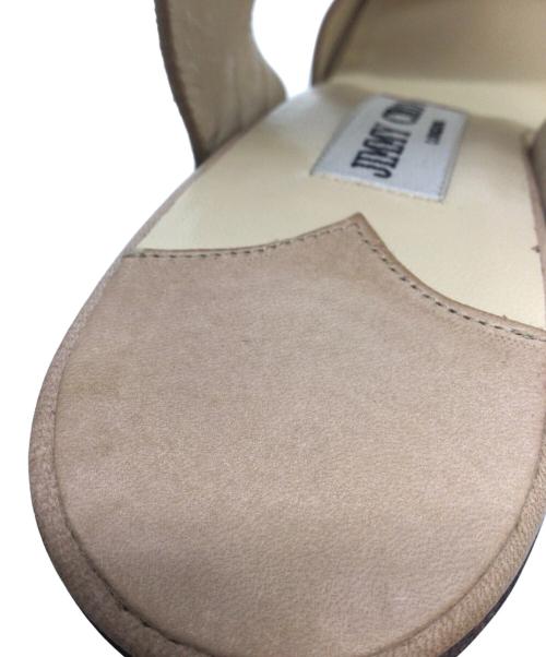 JIMMY CHOO（ジミーチュウ）JIMMY CHOO (ジミーチュウ) プラットフォームサンダル ベージュ サイズ:38の古着・服飾アイテム