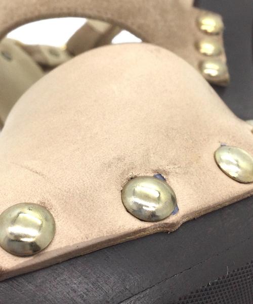JIMMY CHOO（ジミーチュウ）JIMMY CHOO (ジミーチュウ) プラットフォームサンダル ベージュ サイズ:38の古着・服飾アイテム