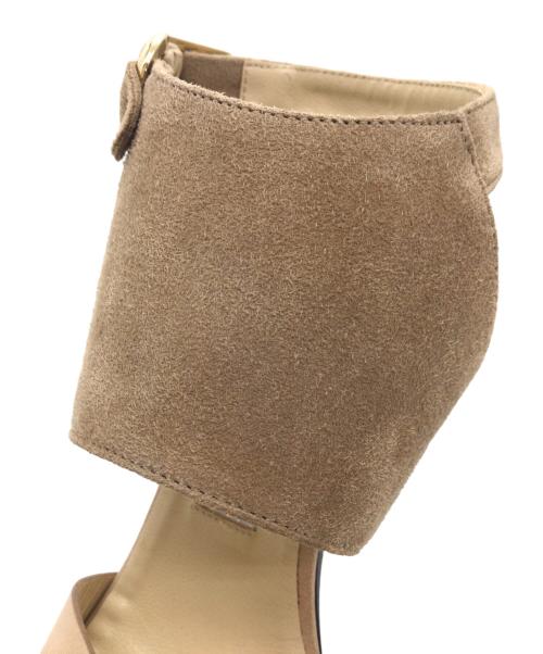 JIMMY CHOO（ジミーチュウ）JIMMY CHOO (ジミーチュウ) プラットフォームサンダル ベージュ サイズ:38の古着・服飾アイテム