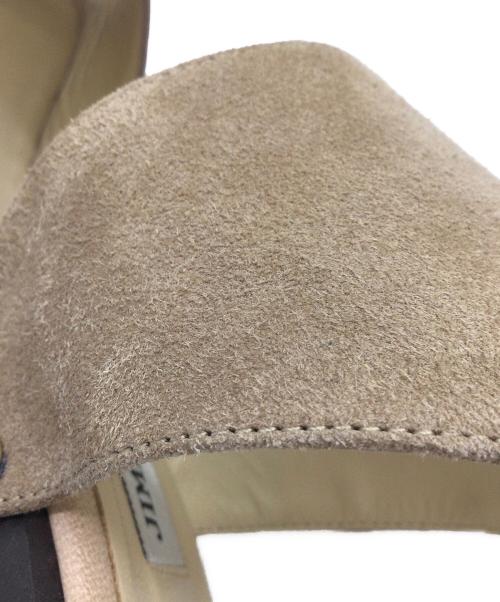 JIMMY CHOO（ジミーチュウ）JIMMY CHOO (ジミーチュウ) プラットフォームサンダル ベージュ サイズ:38の古着・服飾アイテム