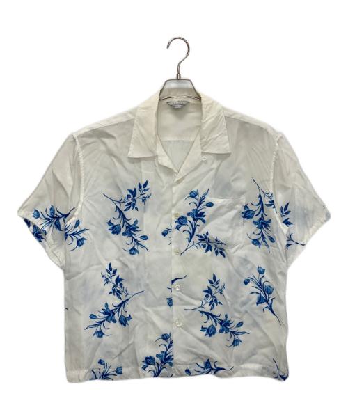 UNUSED（アンユーズド）UNUSED (アンユーズド) US1254　半袖シャツ ホワイト×ブルー サイズ:3の古着・服飾アイテム