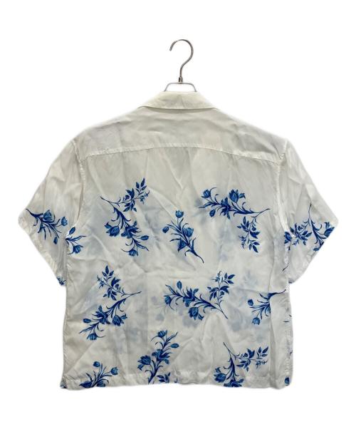 UNUSED（アンユーズド）UNUSED (アンユーズド) US1254　半袖シャツ ホワイト×ブルー サイズ:3の古着・服飾アイテム